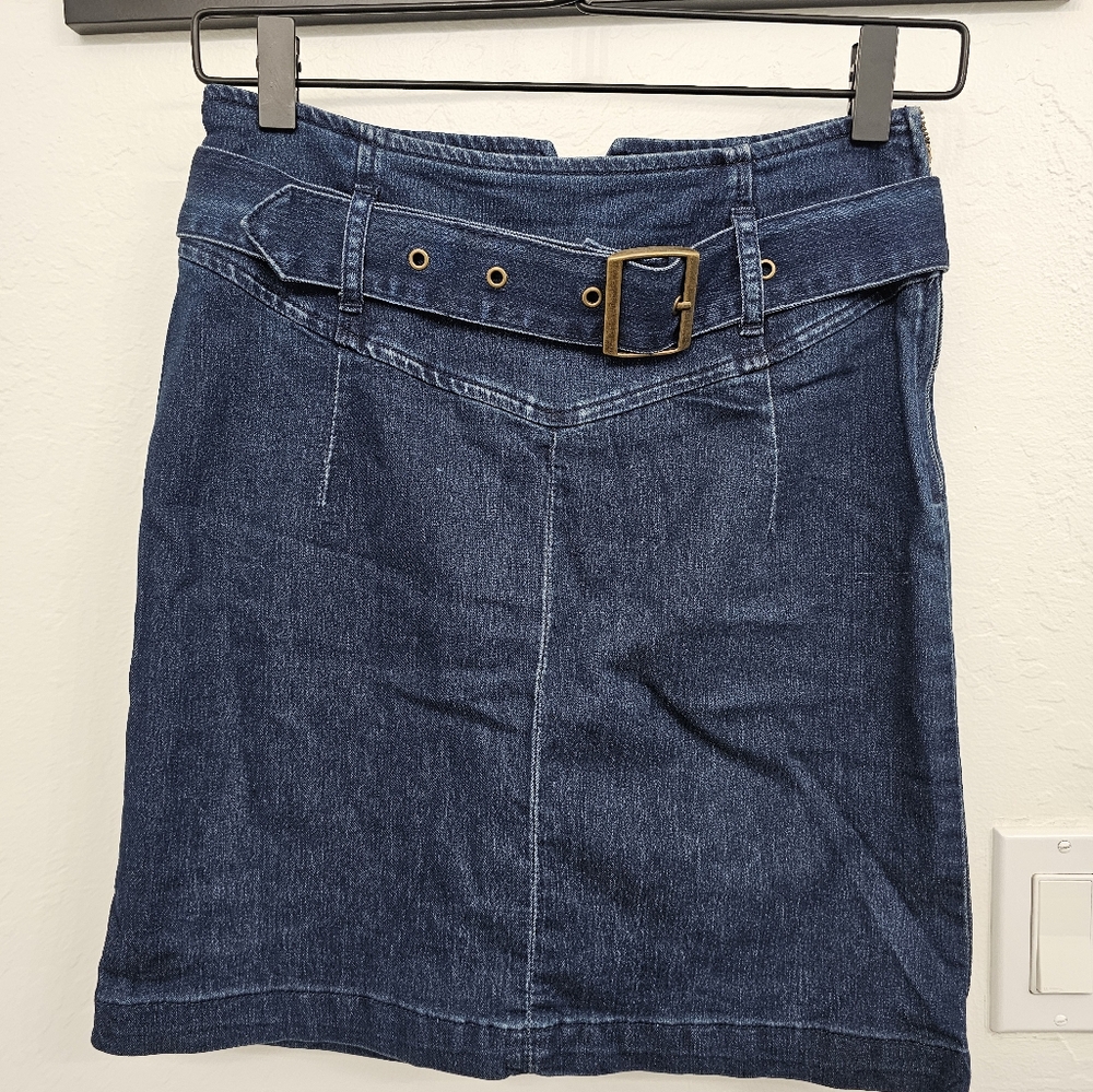 Free people denim skirt 4